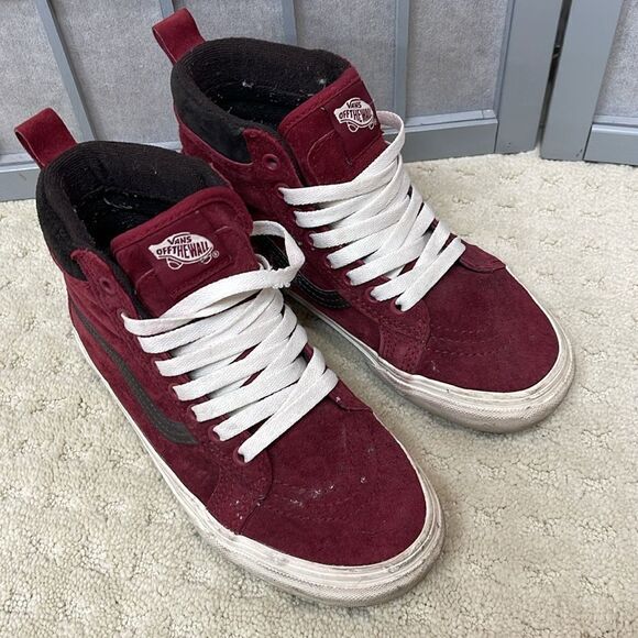 Vans Men's Red High-Top Sneakers - Picture 2 of 7